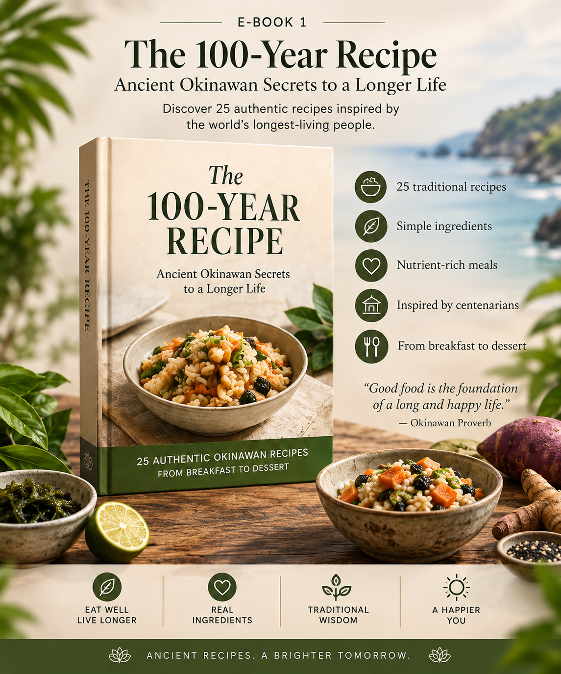 The Okinawa Longevity Bundle: 3 Complete Guides to Food, Remedies & Recipes